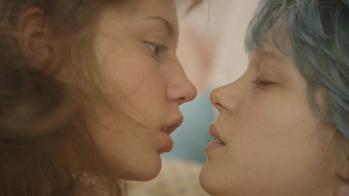L»a Seydoux (left) and Ad»le Exarchopoulos play lovers in the Palme D'Or-winning French drama "Blue Is the Warmest Color." Courtesy IFC Films