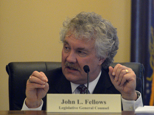 Rick Egan  | The Salt Lake Tribune 

John L. Fellows makes a comment as the House Special Investigative Committee reports on its findings in the John Swallow probe at the Utah State Capitol, Friday, December 20, 2013.