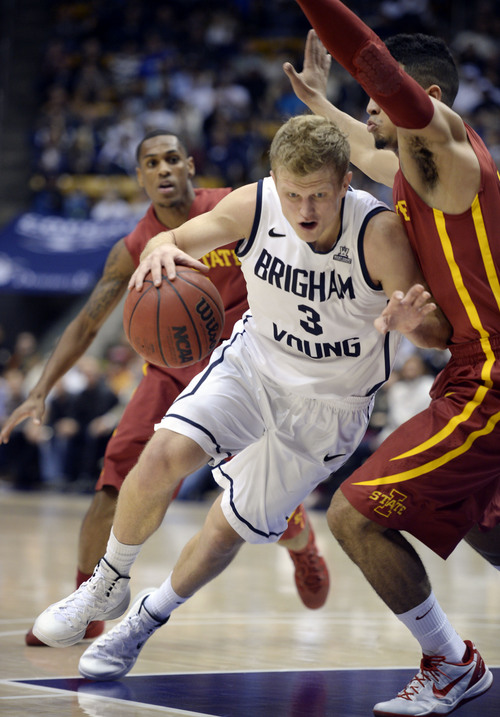 Steve Griffin  |  The Salt Lake Tribune


BYU's Tyler Haws tries to get into the lane during first half action in the BYU versus Iowa State men's basketball game at the Marriott Center in Provo, Utah Thursday, November 21, 2013.