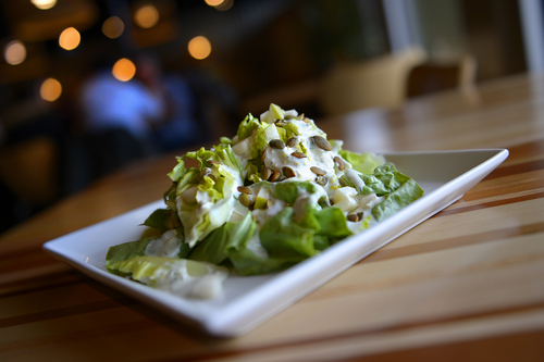 Scott Sommerdorf   |  The Salt Lake Tribune
Top Utah dishes of 2013: The butter lettuce salad at Taqueria 27 is topped with pears and pumpkin seeds and a green chile Gorgonzola dressing.