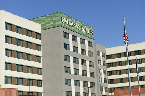 Al Hartmann  |  The Salt Lake Tribune

Embassy Suites hotel at 3500 South and Market Street in West Valley City. Taxes weren't paid on time for it amounting to over $263,000.