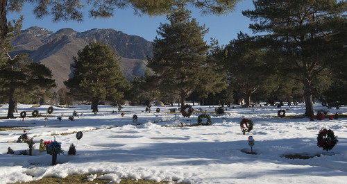 Steve Griffin  |  The Salt Lake Tribune

Mountain View Memorial Mortuary and Cemetery in Sandy, Thursday, Jan. 2, 2014.