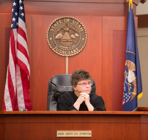 Trent Nelson  |  The Salt Lake Tribune
Judge Judith Atherton at the murder trial of Esar Met in Salt Lake City, Tuesday Jan. 7, 2014. Met is accused of killing 7-year-old Hser Ner Moo in 2008.