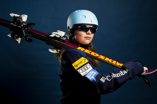 Chris Detrick  |  The Salt Lake Tribune
Aerials skiing athlete Ashley Caldwell poses for a portrait during the Team USA Media Summit at the Canyons Grand Summit Hotel Tuesday October 1, 2013.