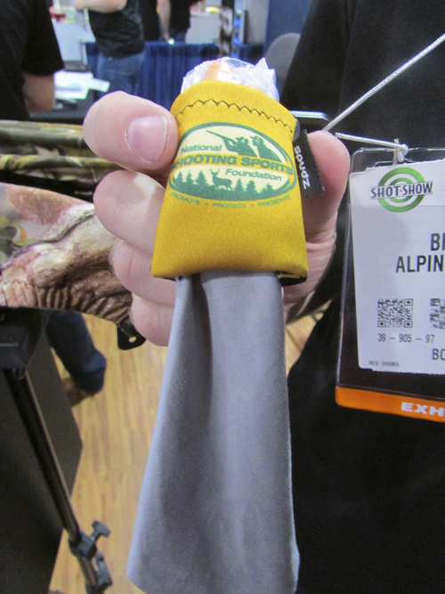 Tom Wharton | The Salt Lake Tribune
Spudz Pro is a popular cleaning cloth for scopes. Lehi-based company was displaying products such as this at the SHOT Show in Las Vegas.