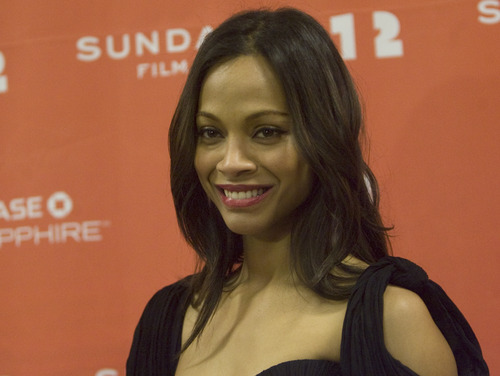Kim Raff |The Salt Lake Tribune
Actress Zoe Saldana is photographed on the red carpet before the premiere of "The Words" at the Eccles Center during the Sundance Film Festival in Park City, Utah on January 27, 2012.
