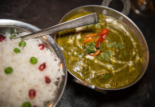 Trent Nelson  |  The Salt Lake Tribune
Three Saag curry, at the Saffron Valley East India Cafe in Salt Lake City.