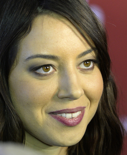 Rick Egan  | The Salt Lake Tribune 

Aubrey Plaza at the Library Center Theatre in Park City for the Sundance Film Festival premiere,  "Life After Beth", Sunday, January 19, 2014.
