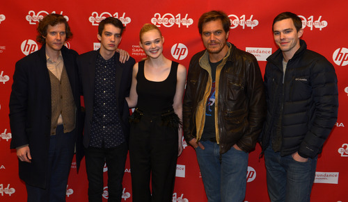 Rick Egan  | The Salt Lake Tribune 

L_R directer Jake Paltrow,  Kodi Smit-McPhee, Elle Fanning, Michael Shannon, and Nicholas Hoult, for the premiere of  the film "Young Ones,"  at the Sundance Film Festival, at the Eccles Theatre in Park City, "Saturday,  January 18, 2014.