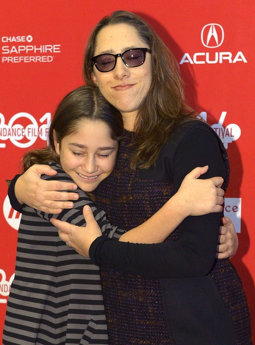 Leah Hogsten  |  The Salt Lake Tribune
Director Maya Forbes hugs her daughter Imogene Wolodarsky at the premiere screening of "Infinitely Polar Bear,"  about a manic-depressive father who tries to win back his wife, makes its premiere Saturday, January 18, 2014, at the Eccles Theatre during the Sundance Film Festival in Park City.