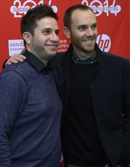 Leah Hogsten  |  The Salt Lake Tribune
l-r Writer Justin Lader and director Charlie McDowell of the movie "The One I Love," about a struggling couple on a weekend escape, made its premiere at the MARC, Tuesday, January 21, during the Sundance Film Festival in Park City.