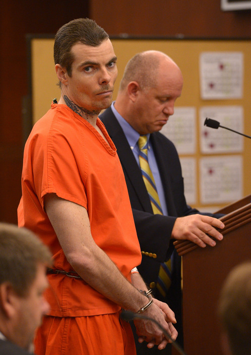 Leah Hogsten  |  The Salt Lake Tribune
A Thursday, January 23, 2014 sentencing hearing was postponed until next month for Charles Richard Jennings Jr., 35, who admitted to shooting his father-in-law in the head during a Father's Day church service.  Sentencing will be February 20, 2014 in Ogden's 2nd District Court.