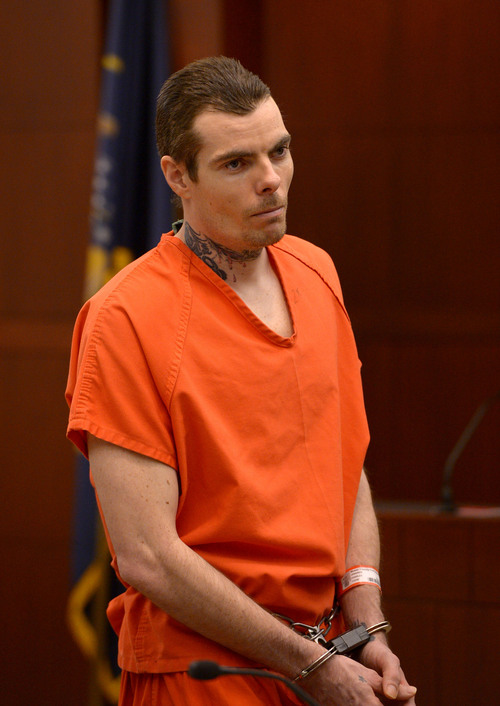 Leah Hogsten  |  The Salt Lake Tribune
A Thursday, January 23, 2014 sentencing hearing was postponed until next month for Charles Richard Jennings Jr., 35, who admitted to shooting his father-in-law in the head during a Fatherís Day church service.  Sentencing will be February 20, 2014 in Ogdenís 2nd District Court.