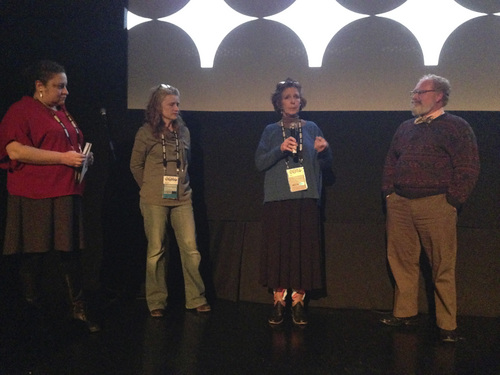Jim Dalrymple II | The Salt Lake Tribune
Kit Guelle, center right, talks about domestic violence at a Sundance screening of Private Violence. Guelle appears in the film, which tackles challenges faced by survivors of domestic violence.