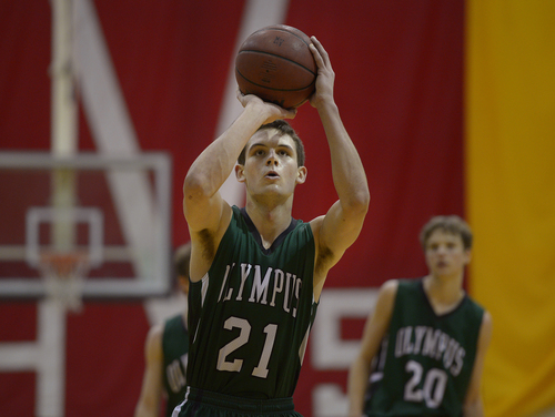 Scott Sommerdorf   |  The Salt Lake Tribune
Olympus' Jake Lindsey at the line for some of his 31 points as Olympus defeated Mountain View 73-64 in Orem, Friday, January 24, 2014.