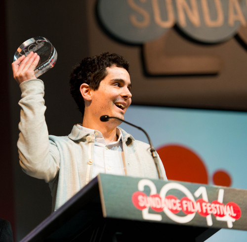 Trent Nelson  |  The Salt Lake Tribune
Damien Chazelle accepts the Grand Jury Prize: Dramatic for his film Whiplash at the Sundance Film Festival Awards Ceremony on Saturday in Park City.