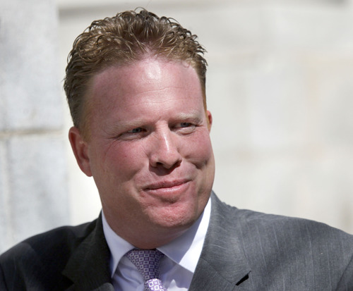Al Hartmann  |  Tribune file photo
Jeremy Johnson shown here leaving federal court in Salt Lake City in April 2013. He is challenging the federal government's case in a civil suit in Las Vegas and a criminal matter in Utah's capital.