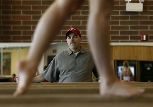 Chris Detrick  |  Tribune file photo

Utah gymnastics coach Greg Marsden watches during a practice.