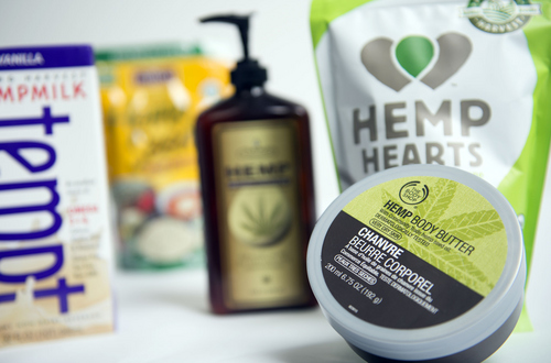 Keith Johnson | The Salt Lake Tribune
Hemp fiber has traditionally been used in rope and textiles. Today hemp oil and seeds are found in beauty and food products such as those pictured here and purchased from Utah retailers. Photographed January 29, 2014.