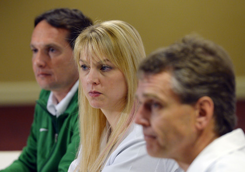 Steve Griffin  |  The Salt Lake Tribune


Antonio Marttos, Team Brazilian Physician, left, Holly Ledyard, University of Utah Health Care Neurointensivist , and Andrew Dailey, University of Utah Health Care Neurosurgeon, answer questions during a press conference updating the condition Lais Souza, a 25-year-old member of the Brazilian Winter Olympic team, who was critically injured while training in Park City, Utah on Monday January 27, 2014. Doctors said she is currently being cared for in the Neuro Critical Care Unit at University of Utah Hospital in Salt Lake City. Lais suffered a severe cervical spinal cord injury. Press conference was held at the University of Utah Guest House in Salt Lake City, Utah Thursday, January 30, 2014.