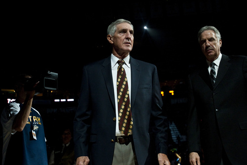 Chris Detrick  |  The Salt Lake Tribune 

Utah Jazz head coach Jerry Sloan before the game at Energy Solutions Arena Friday October 22, 2010.