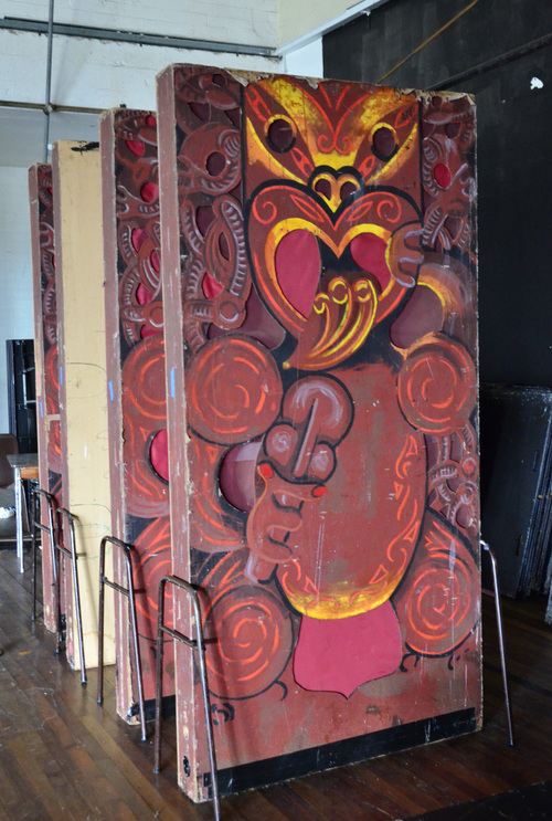 Mike Stack | Special to the Tribune
Stage props displaying Maori art in the David O. McKay Building at Church College New Zealand.