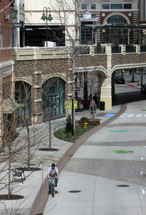 Francisco Kjolseth  |  The Salt Lake Tribune
Ever since the new City Creek mall opened The Gateway has struggled to keep business but its managment points to a number of new retailers that have set up business there recently as evidence that it remains a vibrant downtown destination.