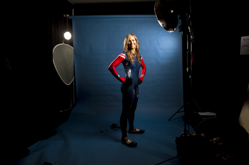 Chris Detrick  |  The Salt Lake Tribune
Noelle Pikus-Pace poses for a portrait during the Team USA Media Summit at the Canyons Grand Summit Hotel Monday September 30, 2013.