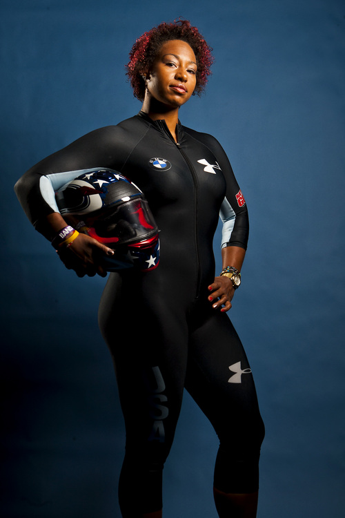 Chris Detrick  |  The Salt Lake Tribune
Bobsled athlete Jazmine Fenlator poses for a portrait during the Team USA Media Summit at the Canyons Grand Summit Hotel Monday September 30, 2013.