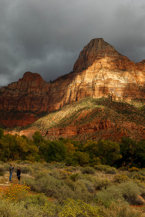 Trent Nelson  |  The Salt Lake Tribune
The late afternoon sun lights up the entrance to Zion National Park, Thursday, October 10, 2013.