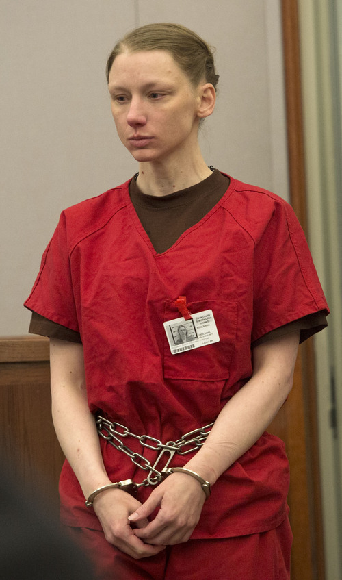 Steve Griffin  |  The Salt Lake Tribune


Stephanie Sloop, enters  Judge Glen Dawson's courtroom for her status conference at the Davis Justice Center in Farmington, Utah Tuesday, February 11, 2014. Sloop is charged in the death of her son Ethan Stacy.