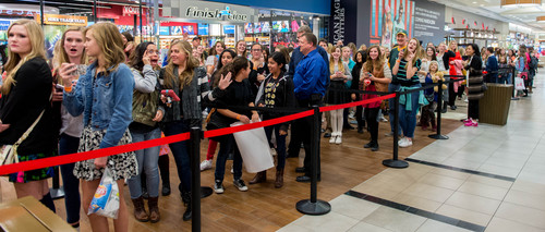 Trent Nelson  |  The Salt Lake Tribune
Girls wait for their chance to meet YouTube star Bethany Mota, at the Aeropostale store in Fashion Place Mall in Murray where she opened a new line of clothing Thursday February 13, 2014.
