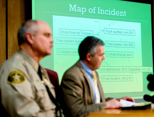 Trent Nelson  |  The Salt Lake Tribune
Juab County Sheriff Alden Orme and County Attorney Jared Eldridge announce the results of a review of a Jan. 30 officer-involved shooting at a press conference in Nephi, Friday February 14, 2014.