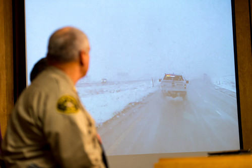 Trent Nelson  |  The Salt Lake Tribune
Juab County Sheriff Alden Orme watches a dash-cam video of a Jan. 30 officer-involved shooting at a press conference in Nephi, Friday February 14, 2014.