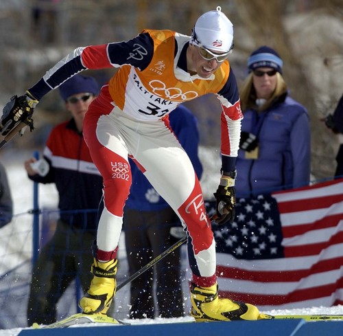 Trent Nelson   |  Tribune file photo
American Johnny Spillane competes in the nordic combined men's 4x5km relay competition during the 2002 Olympic Winter Games