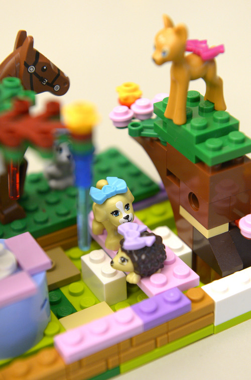 Leah Hogsten  |  The Salt Lake Tribune
"Animal Land" created by Rhiannon, age 8, is one of the imagination fueled LEGO-mania displays featuring models and creations from kids in the community who use LEGOs as their medium at the SLC Main Library on Saturday. All works of art are on display from Feb 18 through the end of March at all Salt Lake City Libraries.