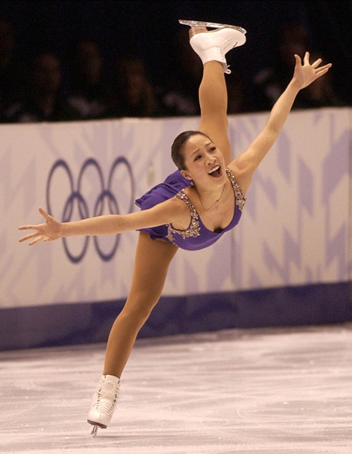 Steve Griffin | Tribune file photo
Michelle Kwan performs in the women's figure skating short program at the Salt Lake Ice Center during the 2002 Winter Olympics.