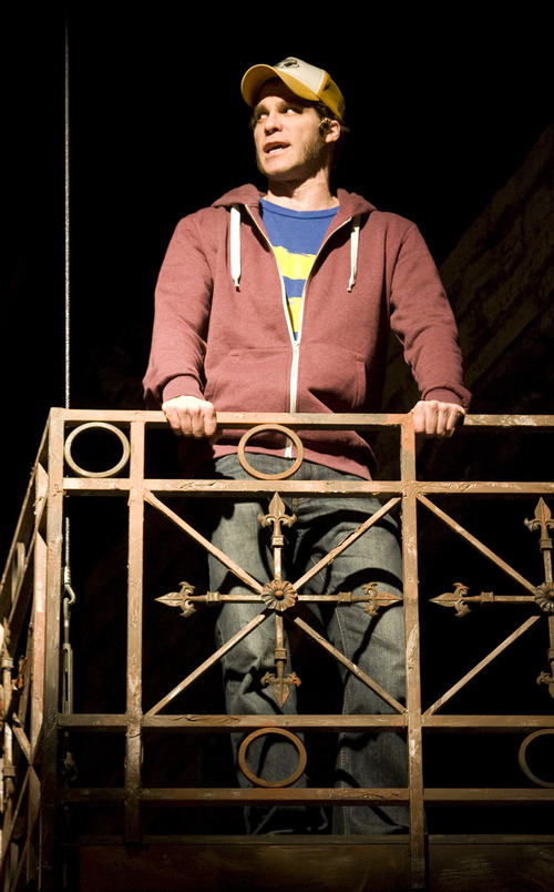 Rick Egan  |  The Salt Lake Tribune 

Josh Davis as Javert, during rehearsal of Pioneer Theatre Company's "Les Misérables," Wednesday, May 1, 2013.