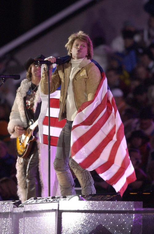 Leah Hogsten  |  Tribune file photo

Jon Bon Jovi performs his hit single "It's My Life" during the closing of  the 2002 Winter Olympic Games in Salt Lake City.