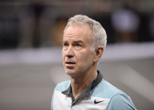 Steve Griffin  |  The Salt Lake Tribune


John McEnroe looks into the crowd as he plays Pete Sampras during the Champions Challenge tournament, a 12-city tour, at EnergySolutions Arena Tuesday night. in Salt Lake City, Utah Wednesday, February 26, 2014.