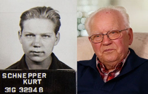Courtesy  |  Scott Porter
Pictures of Kurt Schnepper upon being captured and again in 2013 while filming in Germany.