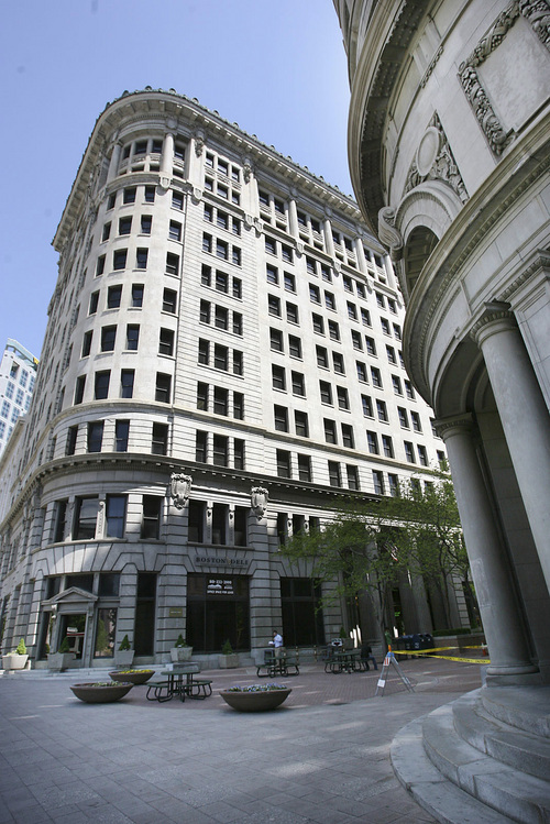 The Boston Building (left) and the Newhouse Building (right).
Hamilton Partners bought the Boston Building they also own Newhouse Office Buidling, directly to the south.v
Ryan Galbraith The Salt Lake Tribune
05.02.07
