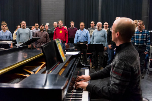 Trent Nelson  |  The Salt Lake Tribune
Caleb Harris leads a rehearsal of the Utah Opera Chorus, Thursday February 6, 2014 in Salt Lake City.