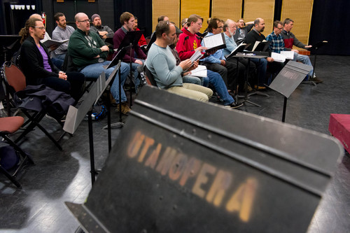 Trent Nelson  |  The Salt Lake Tribune
The Utah Opera Chorus in rehearsal, Thursday February 6, 2014 in Salt Lake City.