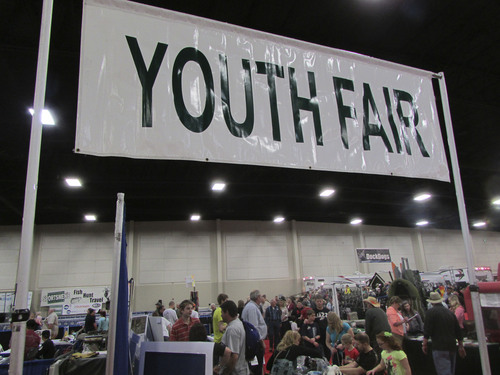 Tom Wharton  |  The Salt Lake Tribune
Popular youth fair at the International Sportsmen's Exposition in Sandy.