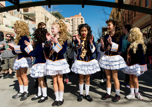 Trent Nelson  |  The Salt Lake Tribune
Dancers from the Scariff Hardiman School of Irish Dance at the St. Patrick's Day Parade at The Gateway in Salt Lake City, Saturday, March 15, 2014.