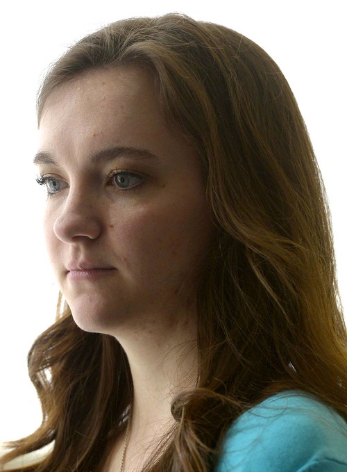 Leah Hogsten  |  The Salt Lake Tribune
After being sexually abused by her 9th grade teacher, Jaime Heiner now spreads awareness about sexual violence and sexual abuse against children, March, 1, 2014.