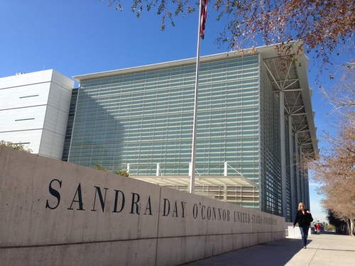 Jim Dalrymple ||  |  The Salt Lake Tribune

The Sandra Day O'Connor Courthouse, where a trial is beginning that focuses on whether Colorado City, Ariz., and Hildale, Utah, discriminated against a family because they are not members of The Fundamentalist Church of Jesus Christ of Latter-Day Saints.