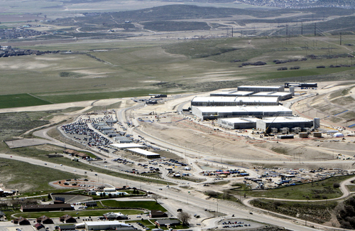 Francisco Kjolseth |  Tribune file photo

An aerial view of the NSA's Utah Data Center in Bluffdale, Utah, Thursday, April 18, 2013.