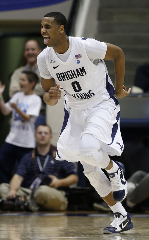 Steve Griffin | The Salt Lake Tribune


BYU's Brandon Davies sticks his tongue out as runs up the court after throwing down a monster dunk during second half action against Washington n the first round of the NIT at the Marriott Center  Provo, Utah Tuesday March 19, 2013.